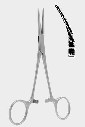 КРАЙЛ (CRILE), кровоспинний затискач, 14 см (cm), вигнутий. Бренд: Zepf (Зепф).